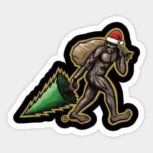 Santa Bigfoot Sticker